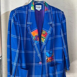Spitalnick Rayon & Linen Colorful Blazer